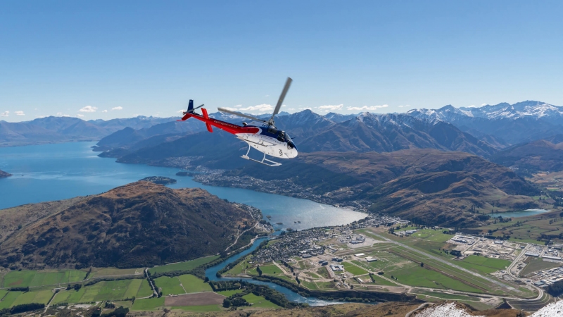 The Helicopter Line Charters Flying Over Queenstown