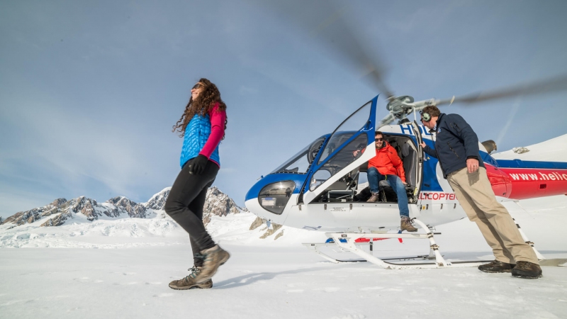The Helicopter Line West Coast Glacier Snow Landing