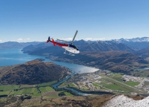 The Helicopter Line flying over Queenstown 